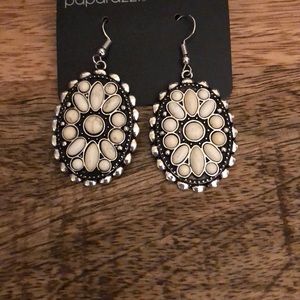 *New* White earrings on fish hook